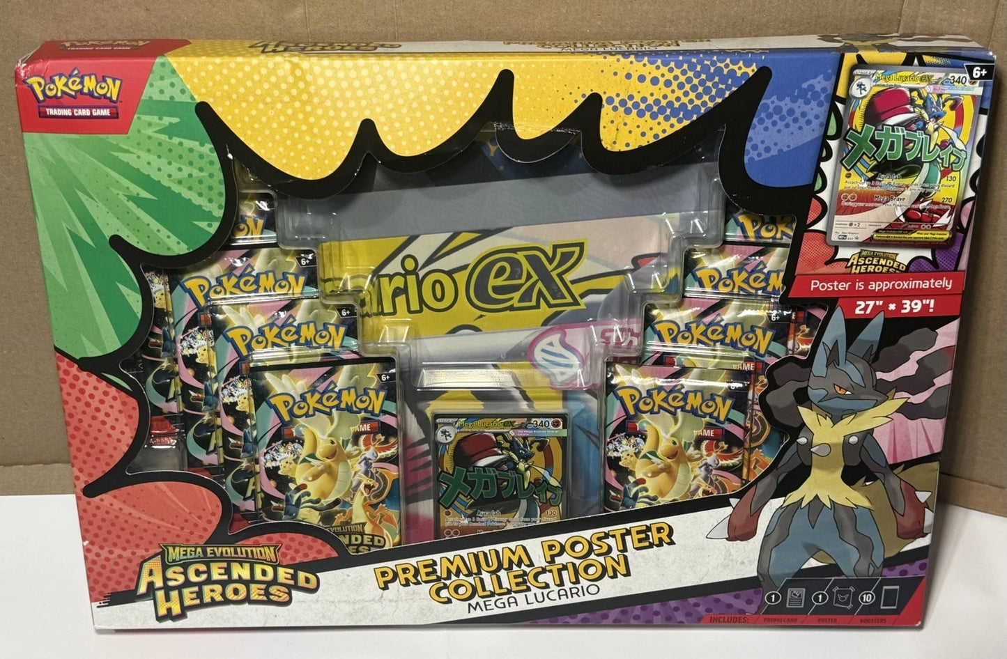 Pokémon Mega Evolution Ascended Heroes Premium Poster Collection Mega Lucario EX