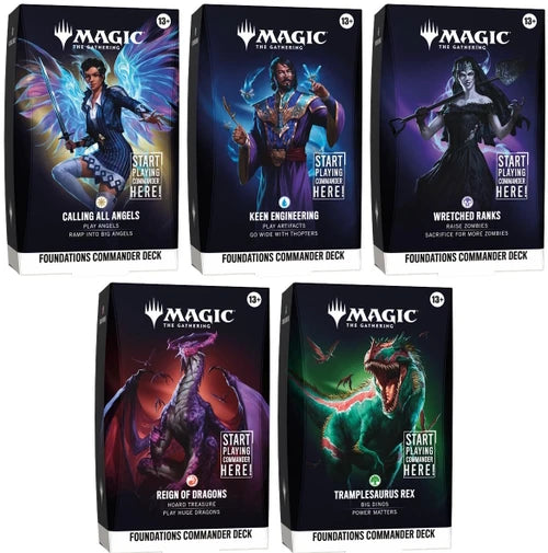 Magic the Gathering Foundations Commander Decks Case (5) English