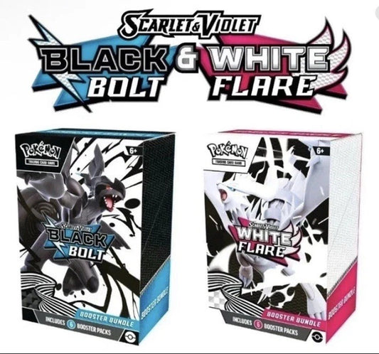 Scarlet and Violet White Flare and Black Bolt Booster Bundle
